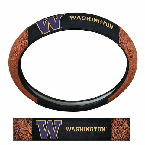 ~Washington Huskies Steering Wheel Cover - Premium Pigskin - Special Order~ backorder