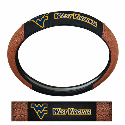 ~West Virginia Mountaineers Steering Wheel Cover Premium Pigskin Style Special Order~ backorder