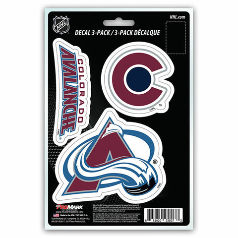 ~Colorado Avalanche Decal Die Cut Team 3 Pack~ backorder