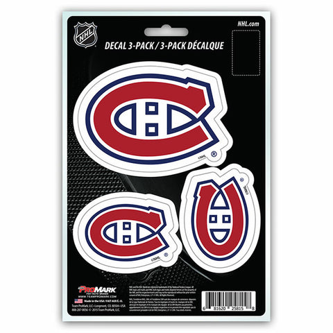 ~Montreal Canadiens Decal Die Cut Team 3 Pack - Special Order~ backorder