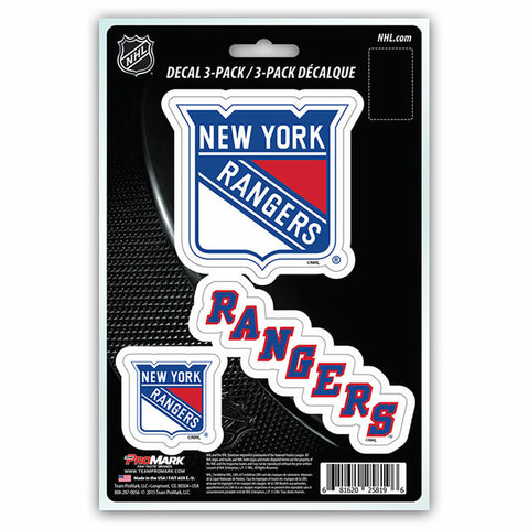 ~New York Rangers Decal Die Cut Team 3 Pack~ backorder