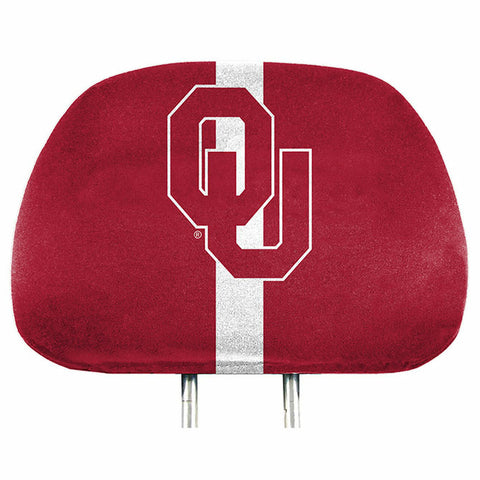 ~Oklahoma Sooners Headrest Covers Full Printed Style - Special Order~ backorder