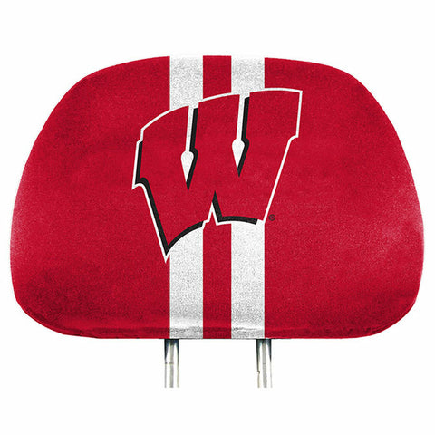~Wisconsin Badgers Headrest Covers Full Printed Style - Special Order~ backorder