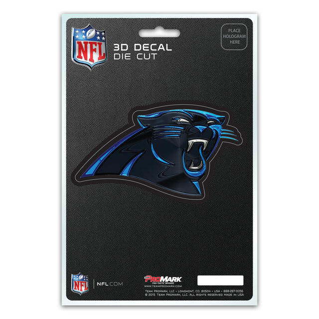 Calcomanía de Carolina Panthers de 5 x 8 pulgadas, diseño de logotipo troquelado en 3D