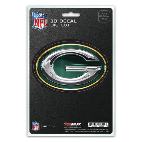 ~Green Bay Packers Decal 5x8 Die Cut 3D Logo Design~ backorder