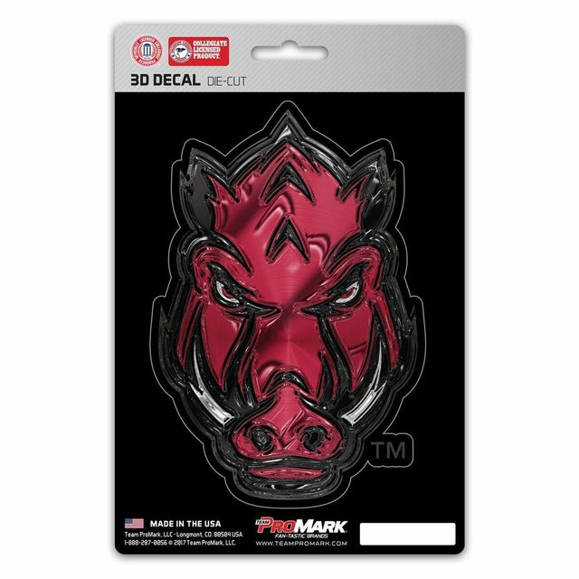 Arkansas Razorbacks Decal 5x8 Die Cut 3D Logo Design