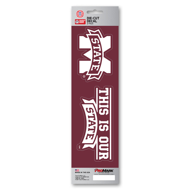 Mississippi State Bulldogs Decal Die Cut Slogan Pack