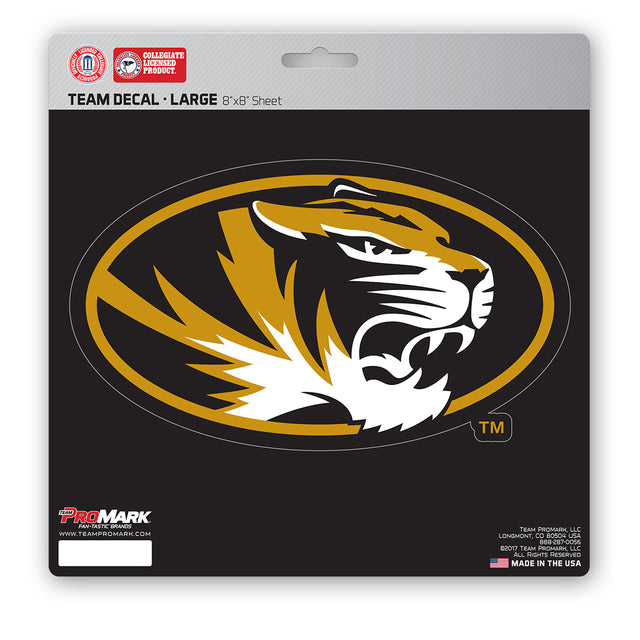 Calcomanía de los Missouri Tigers troquelada de 8 x 8 pulgadas