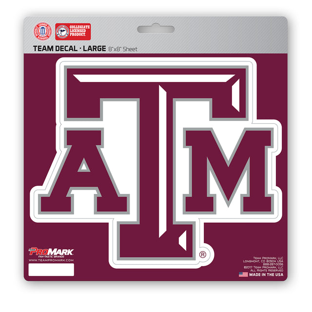 Calcomanía de Texas A&amp;M Aggies troquelada de 8 x 8 pulgadas