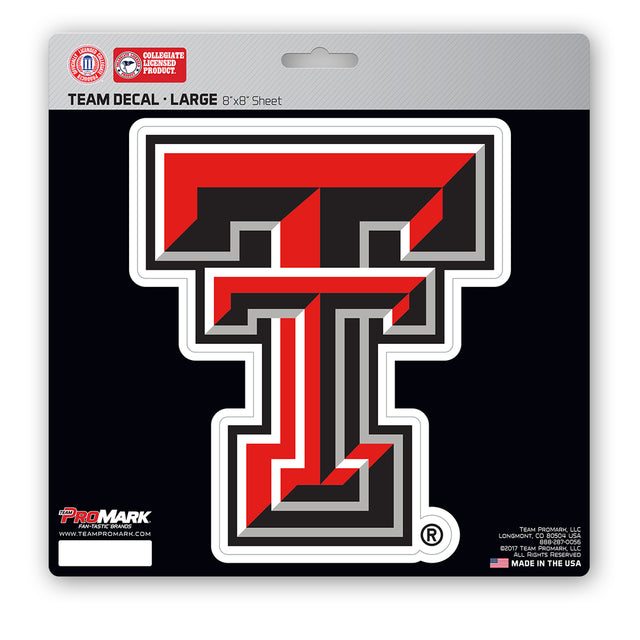 Texas Tech Red Raiders Decal 8x8 Die Cut