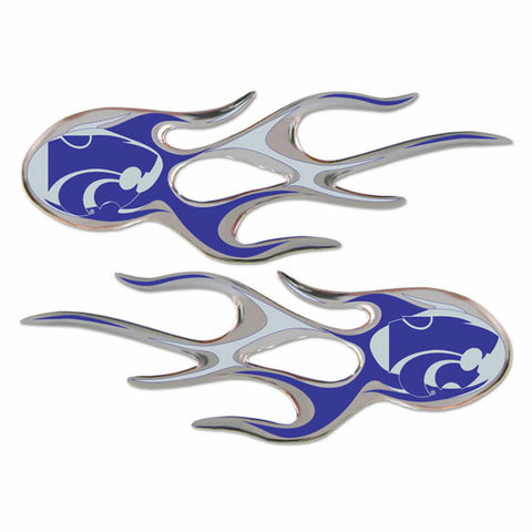 Kansas State Wildcats Decal 5x2 Micro Flames Graphics 2 Pack CO