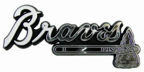 Atlanta Braves Auto Emblem - Silver