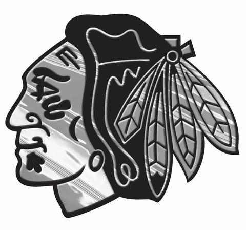 Chicago Blackhawks Auto Emblem - Silver