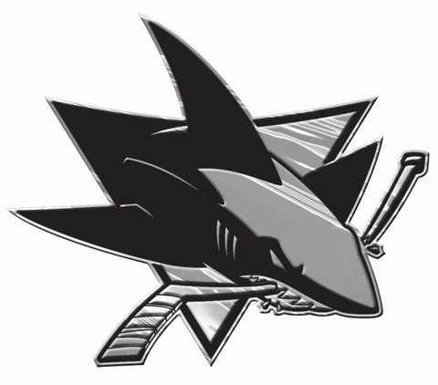 ~San Jose Sharks Auto Emblem - Silver - Special Order~ backorder
