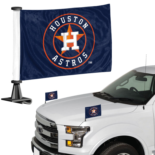 Juego de 2 banderas de los Houston Astros, estilo embajador