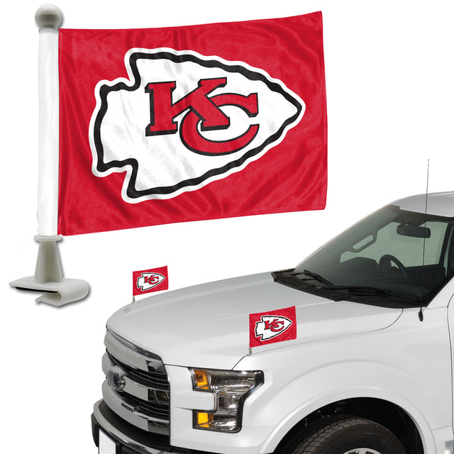 Juego de banderas de los Kansas City Chiefs, 2 piezas, estilo embajador