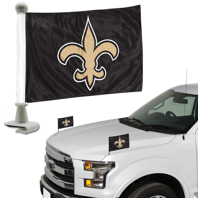 Juego de 2 banderas de los New Orleans Saints, estilo Ambassador