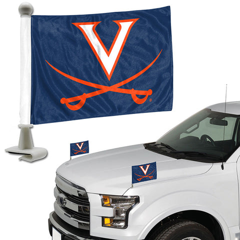 ~Virginia Cavaliers Flag Set 2 Piece Ambassador Style - Special Order~ backorder