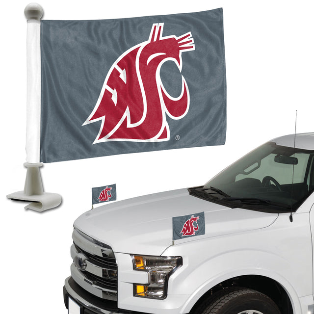 Washington State Cougars Flag Set 2 Piece Ambassador Style