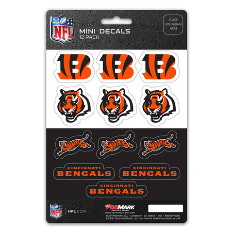 ~Cincinnati Bengals Decal Set Mini 12 Pack~ backorder