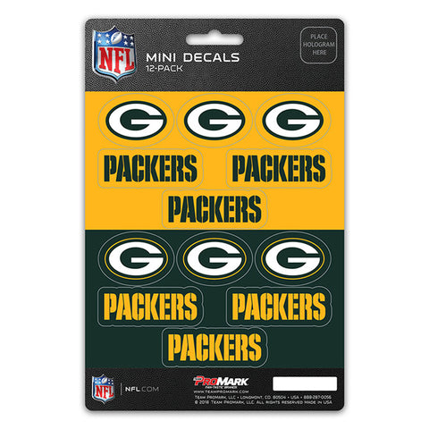 ~Green Bay Packers Decal Set Mini 12 Pack~ backorder
