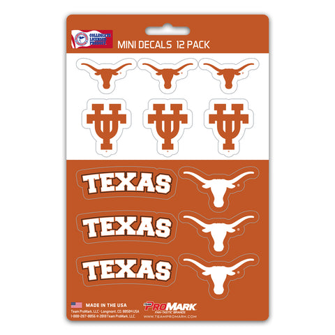 Texas Longhorns Decal Set Mini 12 Pack