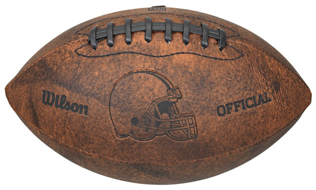 Balón de fútbol de los Cleveland Browns, estilo retro, 9"