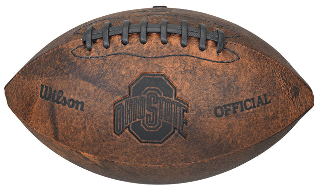 Balón de fútbol de los Ohio State Buckeyes, de estilo retro, de 9 pulgadas