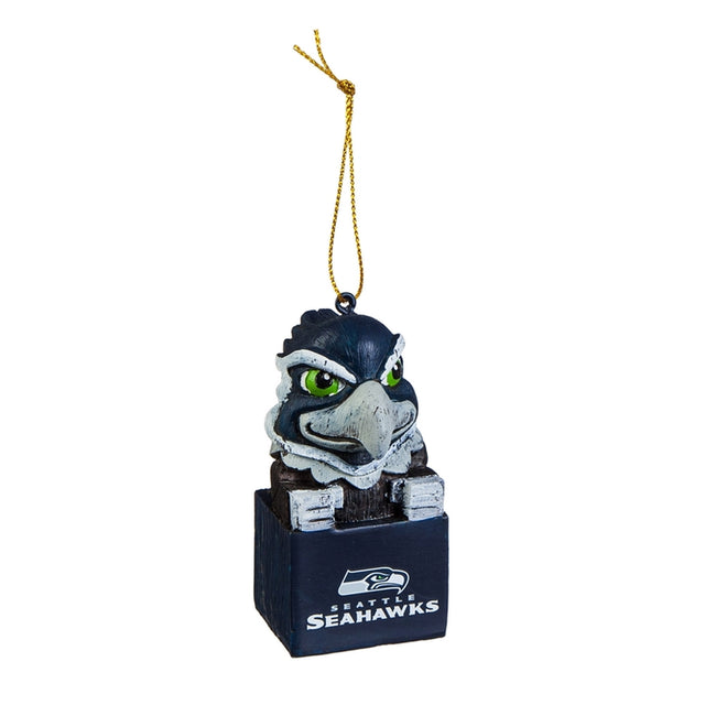 Adorno de los Seattle Seahawks con diseño Tiki