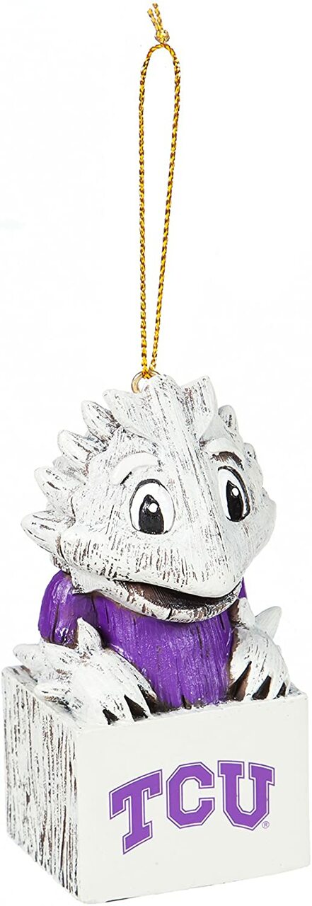 TCU Horned Frogs Ornament Tiki Design