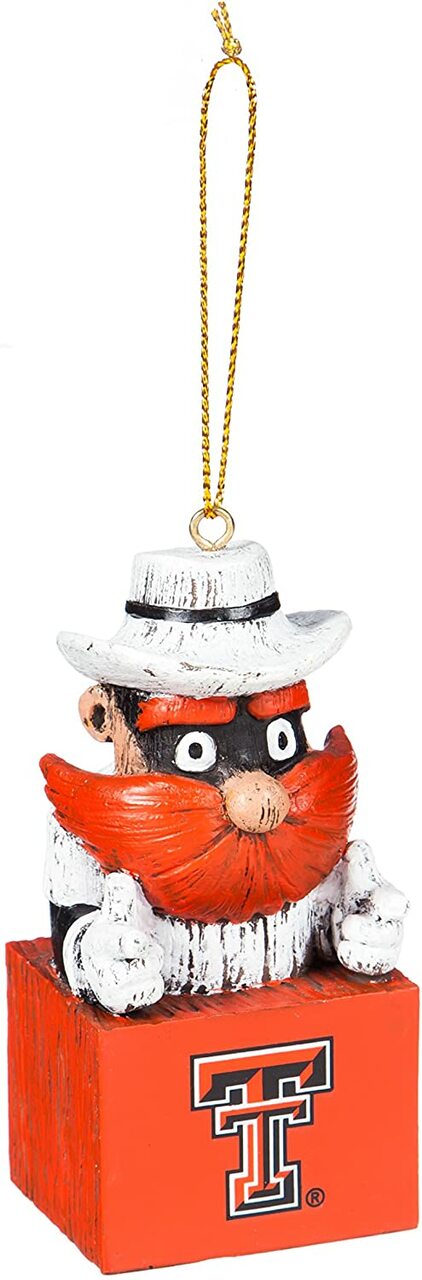 Adorno de diseño Tiki de los Texas Tech Red Raiders