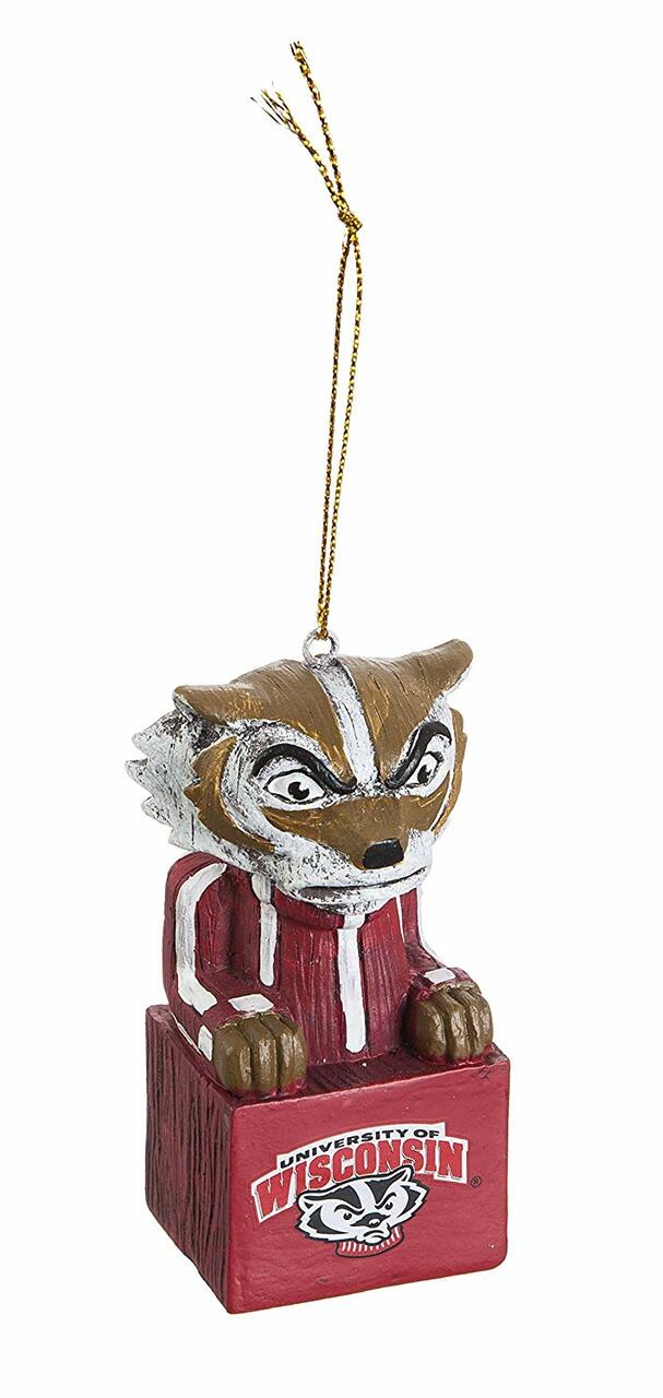 Adorno de diseño tiki de los Wisconsin Badgers