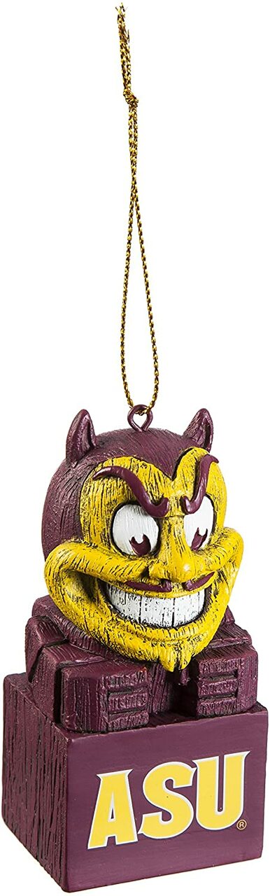 Arizona State Sun Devils Ornament Tiki Design