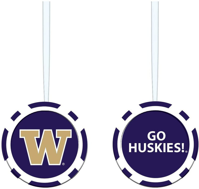 Ficha de juego con adornos de Washington Huskies