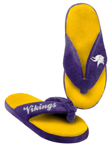 ~Minnesota Vikings Slippers - Womens Thong Flip Flop (12 pc case) CO~ backorder