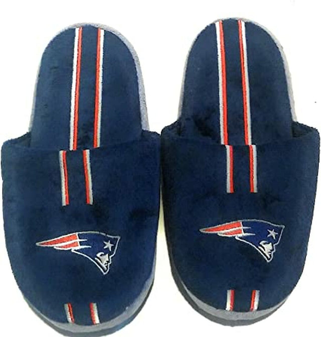 New England Patriots Slippers - Youth 4-7 Stripe (12 pc case) CO