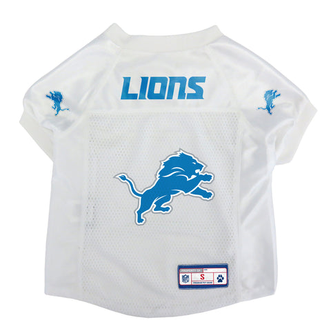 Detroit Lions Pet Jersey Size S White