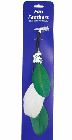 Michigan State Spartans Team Color Feather Hair Clip CO