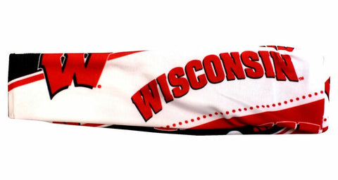 ~Wisconsin Badgers Headband Stretch Patterned - Special Order~ backorder