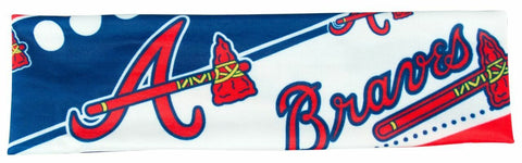 Atlanta Braves Stretch Patterned Headband - Special Order