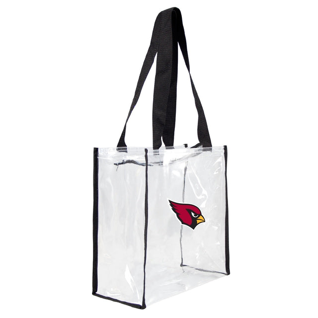 Bolsa de mano cuadrada transparente con logo del estadio de los Cardenales de Arizona