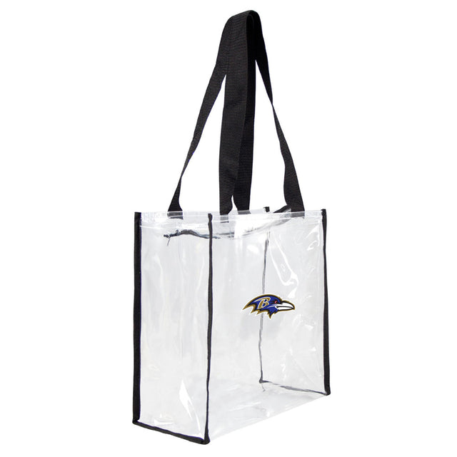 Bolsa de mano cuadrada transparente con logo del estadio de los Baltimore Ravens