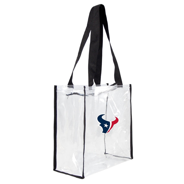 Bolsa de mano cuadrada transparente con logo del estadio de los Houston Texans