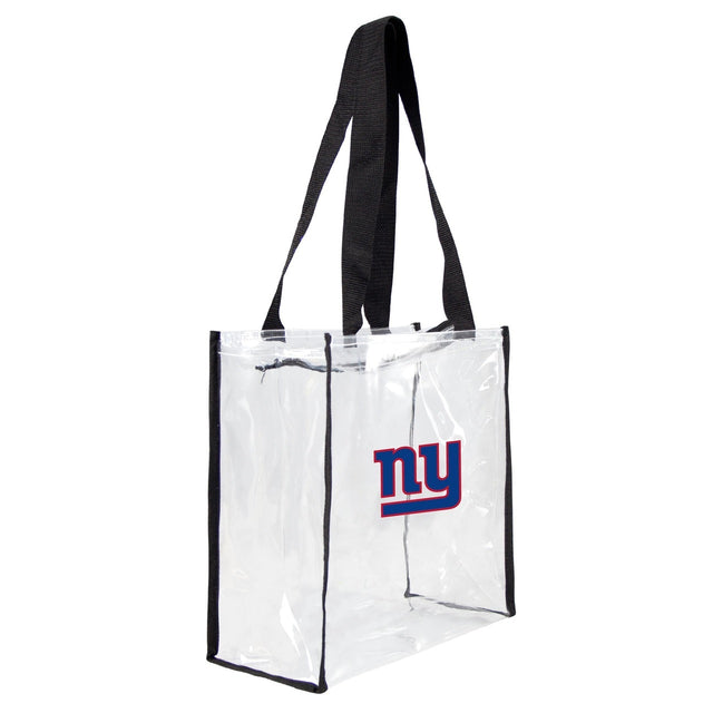 Bolsa de mano cuadrada transparente con logo del estadio de los New York Giants