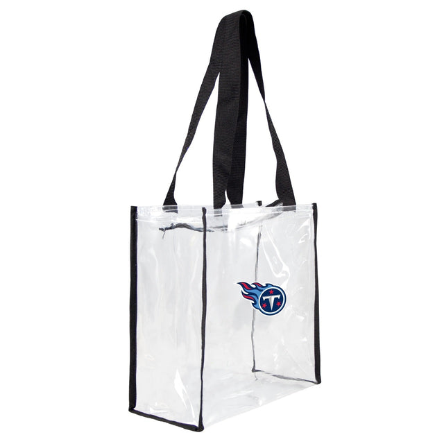 Bolsa de mano cuadrada transparente con logo del estadio de los Tennessee Titans