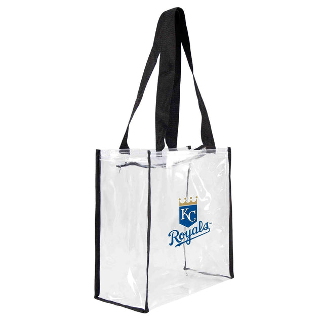 Bolsa de mano cuadrada transparente con logo del estadio de los Kansas City Royals