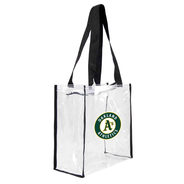 Bolsa de mano cuadrada transparente para estadio de Oakland Athletics