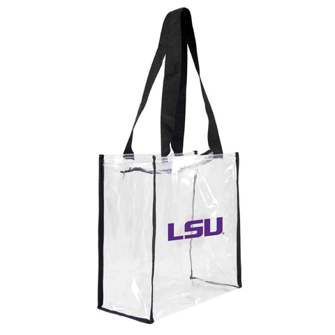 ~LSU Tigers Clear Square Stadium Tote - Special Order~ backorder
