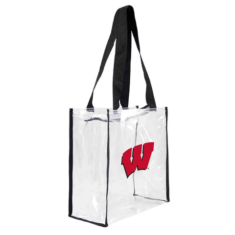 ~Wisconsin Badgers Clear Square Stadium Tote - Special Order~ backorder
