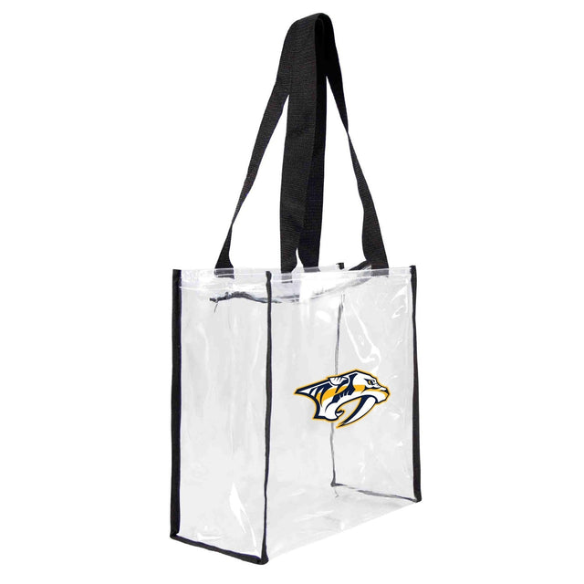 Bolsa de mano cuadrada transparente con logo del estadio de los Florida Panthers